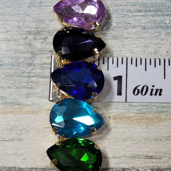 Multicolor Teardrop Necklace - Picture 6 of 10